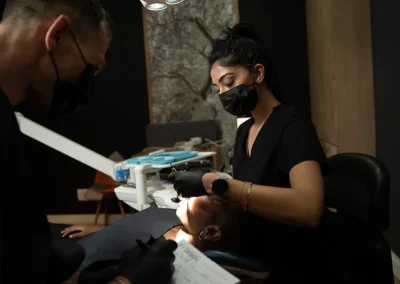 Dentistry by design during procedure Bryanston , Dr Nikita Morar , Neil de Villiers